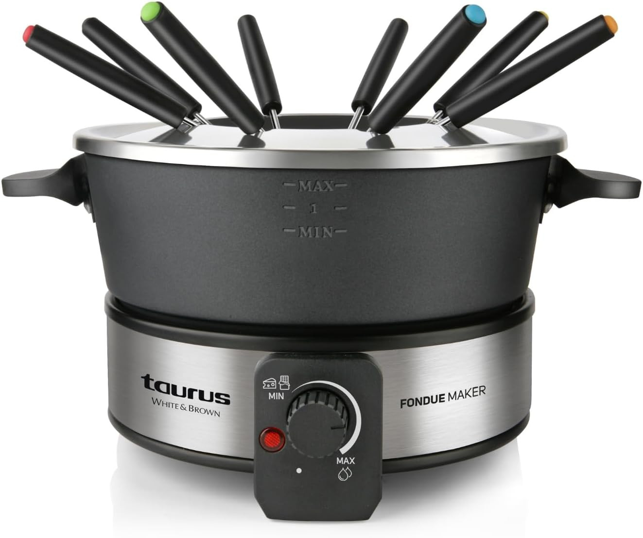 Offerta Fonduta Elettrica 1000W Acciaio | 2L 8 Spiedini | Termostato