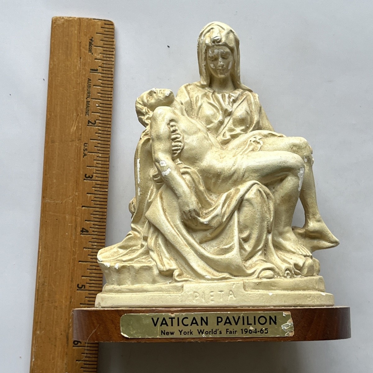 pieta ⅣC Excellent　(特選) Vtg Pieta Sculpture Vatican Pavilion NY World's fair 1964-65 5-3/4