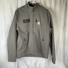Carhartt Rain Defender Jacket Mens Large Gray Softshell Heavyweight Full Zip