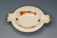 Ascher Meissen roter Drache oval Goldrand 1. Wahl  leider besto&szlig;en 13 x 8,5 cm