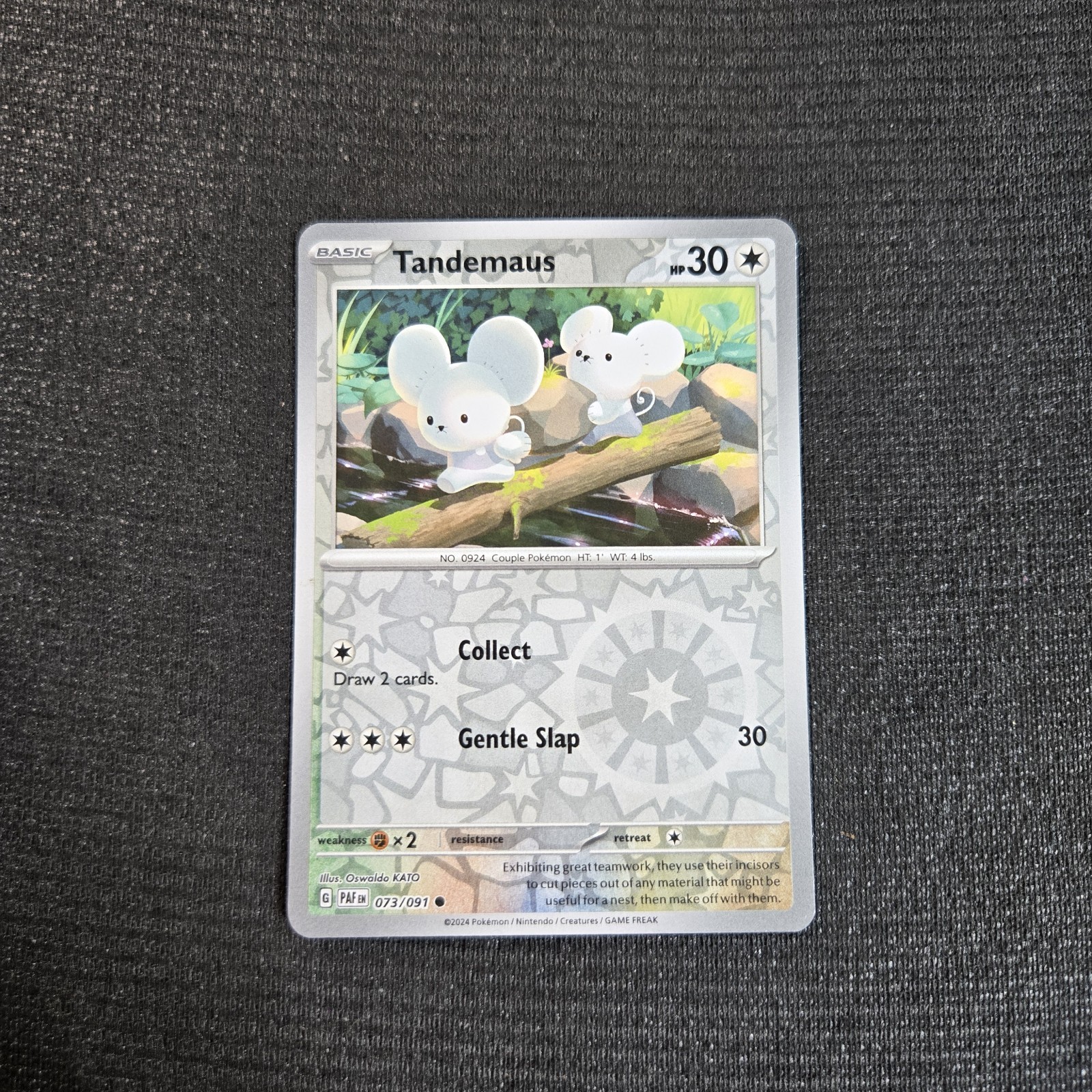 Pokemon TCG Paldean Fates Tandemaus Reverse Holo Card 73/91
