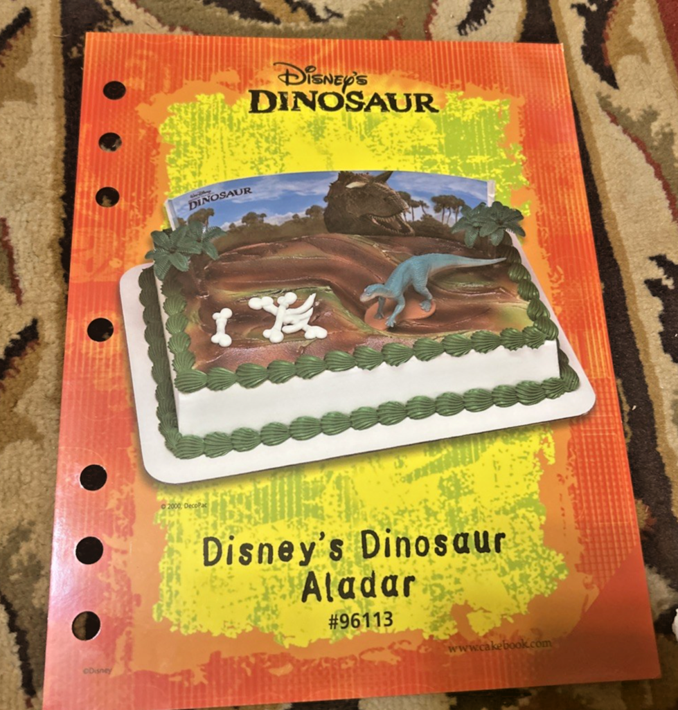 Cake Topper Add Background 2000 Disney Dinosaur Birthday Cake Display insert No cake topper not ...