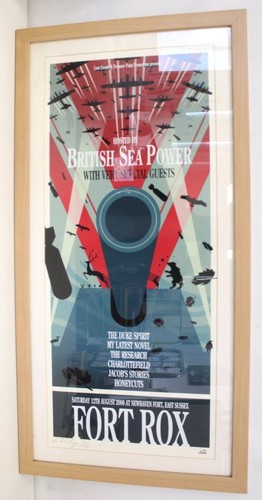 FORT ROX British Sea Power SIGNED LIMITED EDITION Art Poster FRAMED - B78