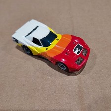 Vintage aurora afx / tyco slot car Corvette 3 white/yellow/orange/red