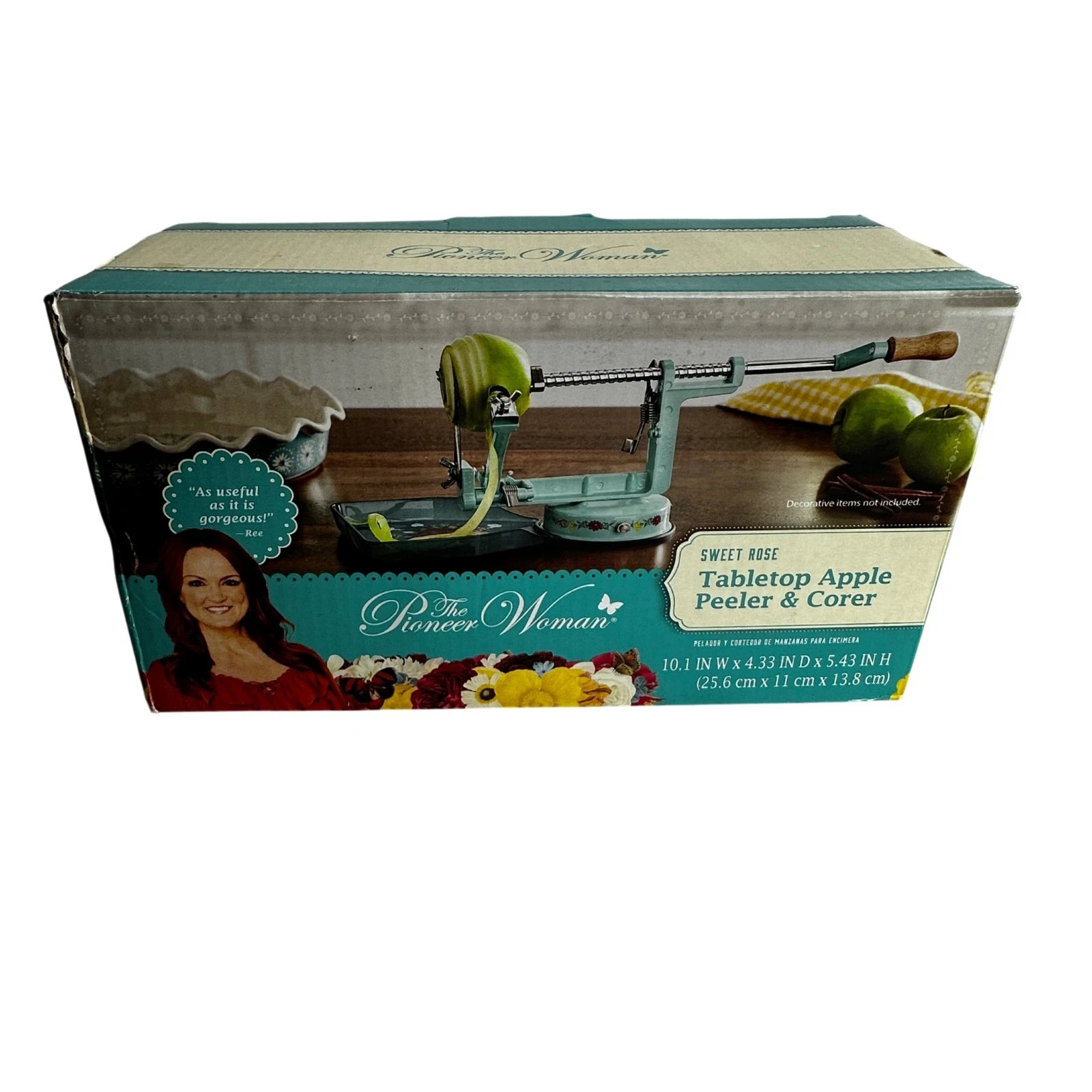 Pioneer Woman Tabletop Apple Peeler & Corer Sweet Rose Suction Spiral Teal
Opens in a new window or