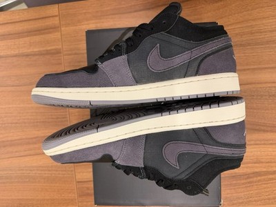 Air Jordan 1 Low SE Craft Inside Out Black Grey Size 9.5 DN1635-001 Preowned 