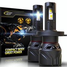 H4 9003 Fog Light Bulbs 6500K White Non-Polarity Plug and Play - 2 Pack