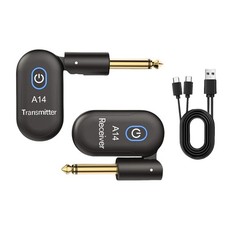 2.4GHz Wireless Guitar Transmitter Receiver Rechargeable For Guitar Bass Violin
