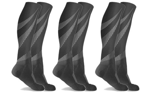 Compression Socks for Men & Women – 3 Pairs Sports Circulation Support - Picture 3 of 12