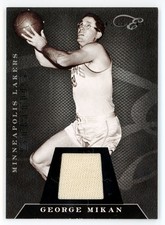 2011-12 Panini Black Box GEORGE MIKAN Game Worn Jersey Card #118 #29/49 LAKERS