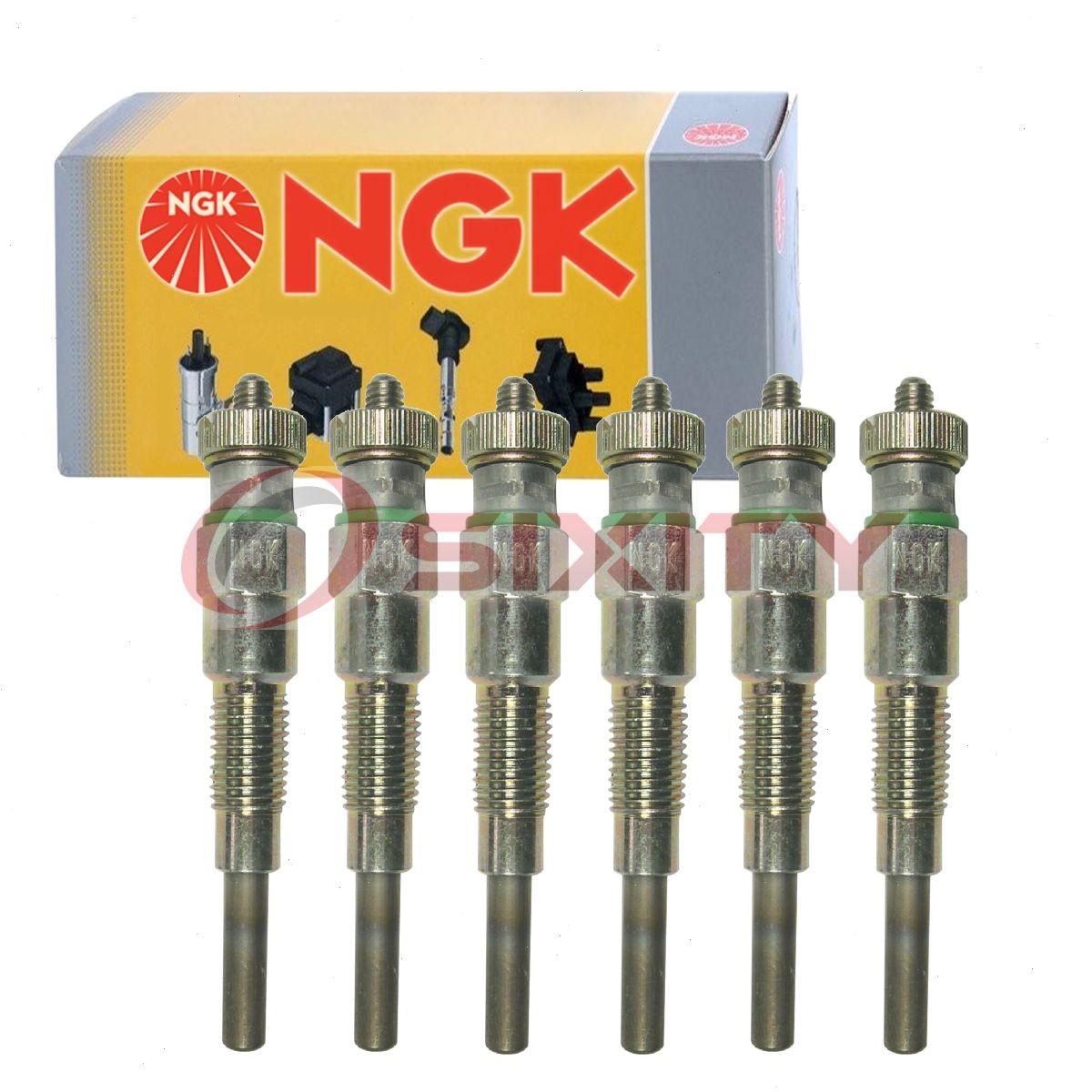 6 pc NGK 2649 YE01 Glow Diesel Glow Plugs for 16851-6551-2 Ignition Cylinder bx
