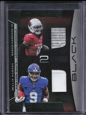 2024 Panini Black Marvin Harrison Malik Nabers Dusk 2 Dawn Rookie Patch /25