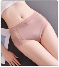 3X Women Middle Waist Knickers Briefs Lady Lace Seamless Underwear Panties M-3XL