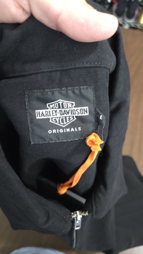 NWT Harley Davidson Mens Large Twill Full Zip Black Jacket 97437-24cx - Picture 4 of 10