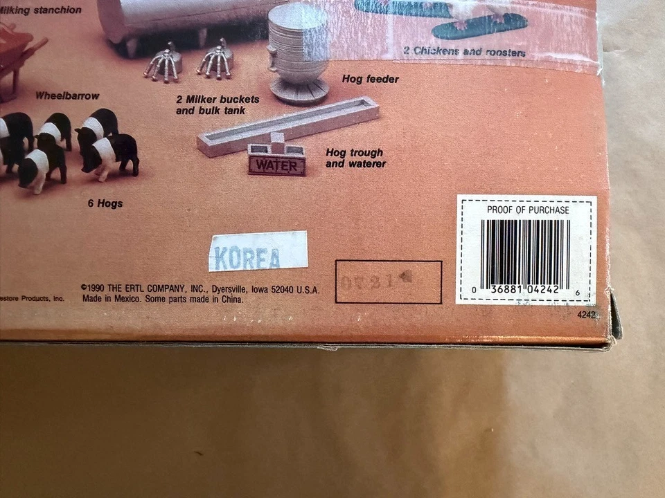 Juego de granero y silo Ertl Farm Country 1990 4242 con caja - incompleto Foto 3 de 4