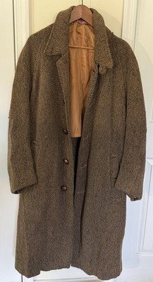 Vintage Burberry Men s 100% Irish Tweed Wool Coat