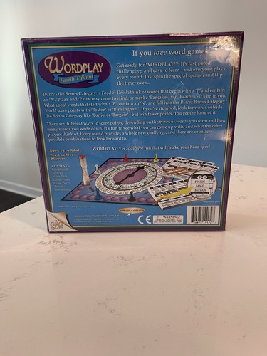 Wordplay Family Edition Word Board Game GDG Games - NEW SEALED - Picture 3 of 3
