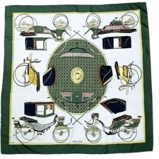 HERMES Scarf Authentic Cloth Fashion Folding canopy carriage