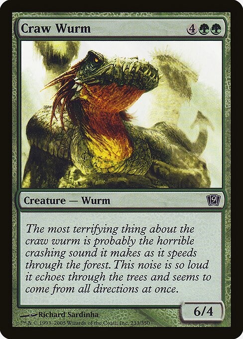Craw Wurm Foil Ninth Edition 233 * NM MTG