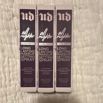 3 Urban Decay All Nighter Ultra Matte Setting Spray Long Lasting Travel 1oz