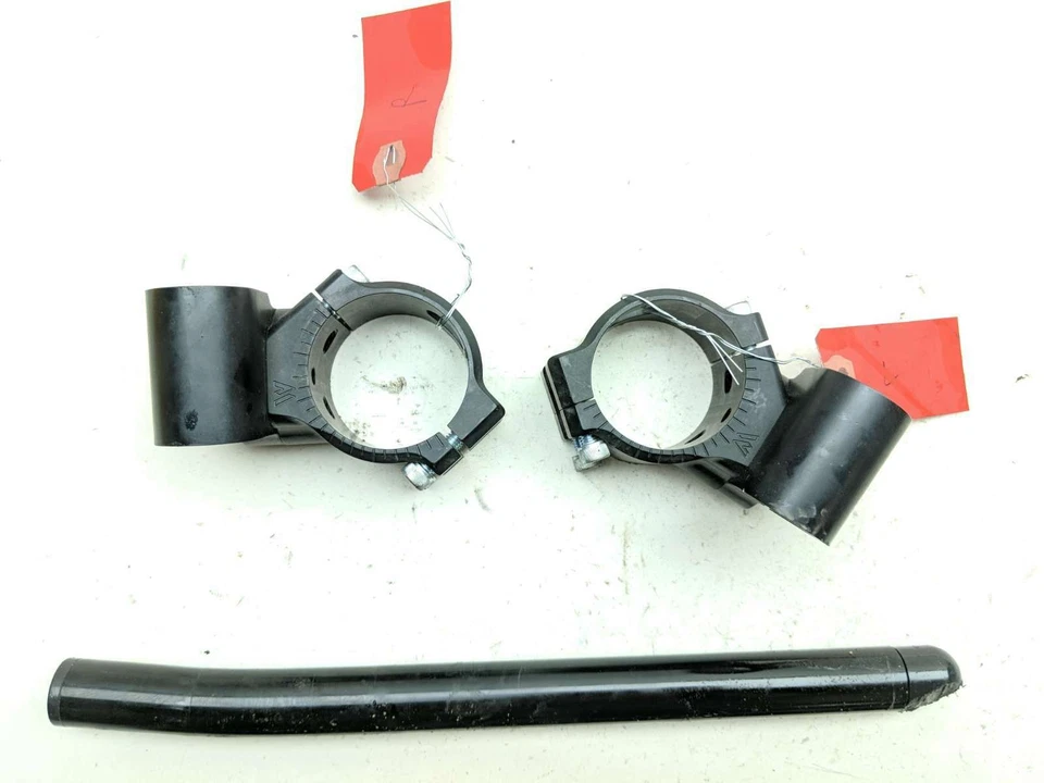 00 01 Honda CBR 929RR Left Right Clip On Handlebars w/ Clamps Woodcraft - Image 2 of 4