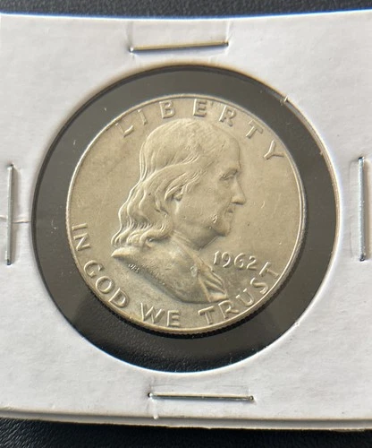 1962 D Franklin Half Dollar - Very Good Circulated Condition - 90% Silver