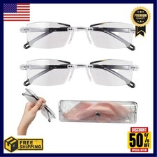 2 Pcs Auto Focus Glasses Intelligent Zoom Smart Reading Color-Changing Anti Blue