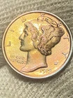 * 1919 FSB * SUPERB+ GEM AU + MERCURY SILVER DIME * FROM ORIGINAL COLLECTION