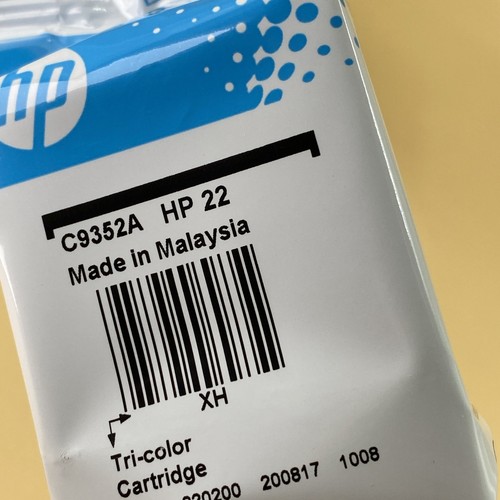 Genuine HP 22 C9352A/ Ink Cartridges Exp. 2022 /OEM / Open Box / Tricolor - Picture 3 of 4