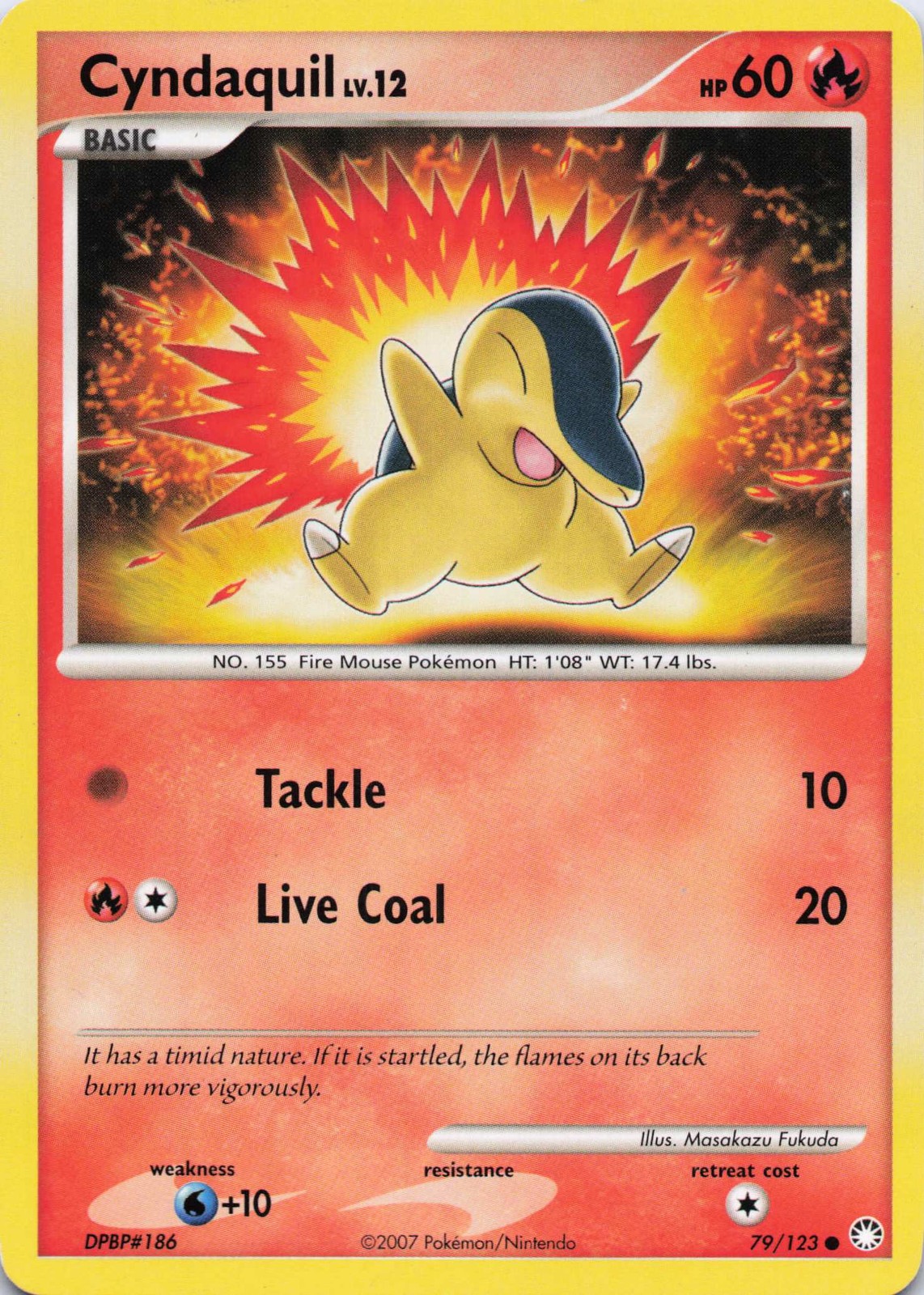 Cyndaquil Common Vintage 2007 Mysterious Treasures 79/123 NM