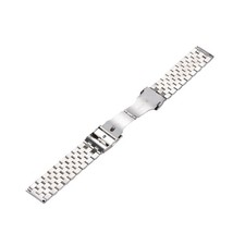 Silver 20mm Watch Band Strap Straight End Polish Bracelet Link Solid Watchband