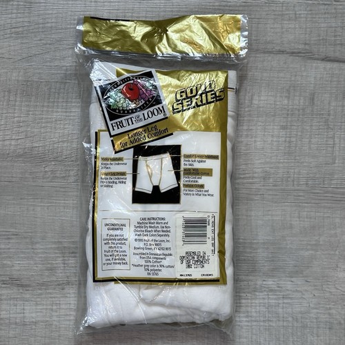 Vintage Fruit of The Loom Men’s M 34-36 Two Pack Gold Series Boxer Briefs White - Picture 5 of 8
