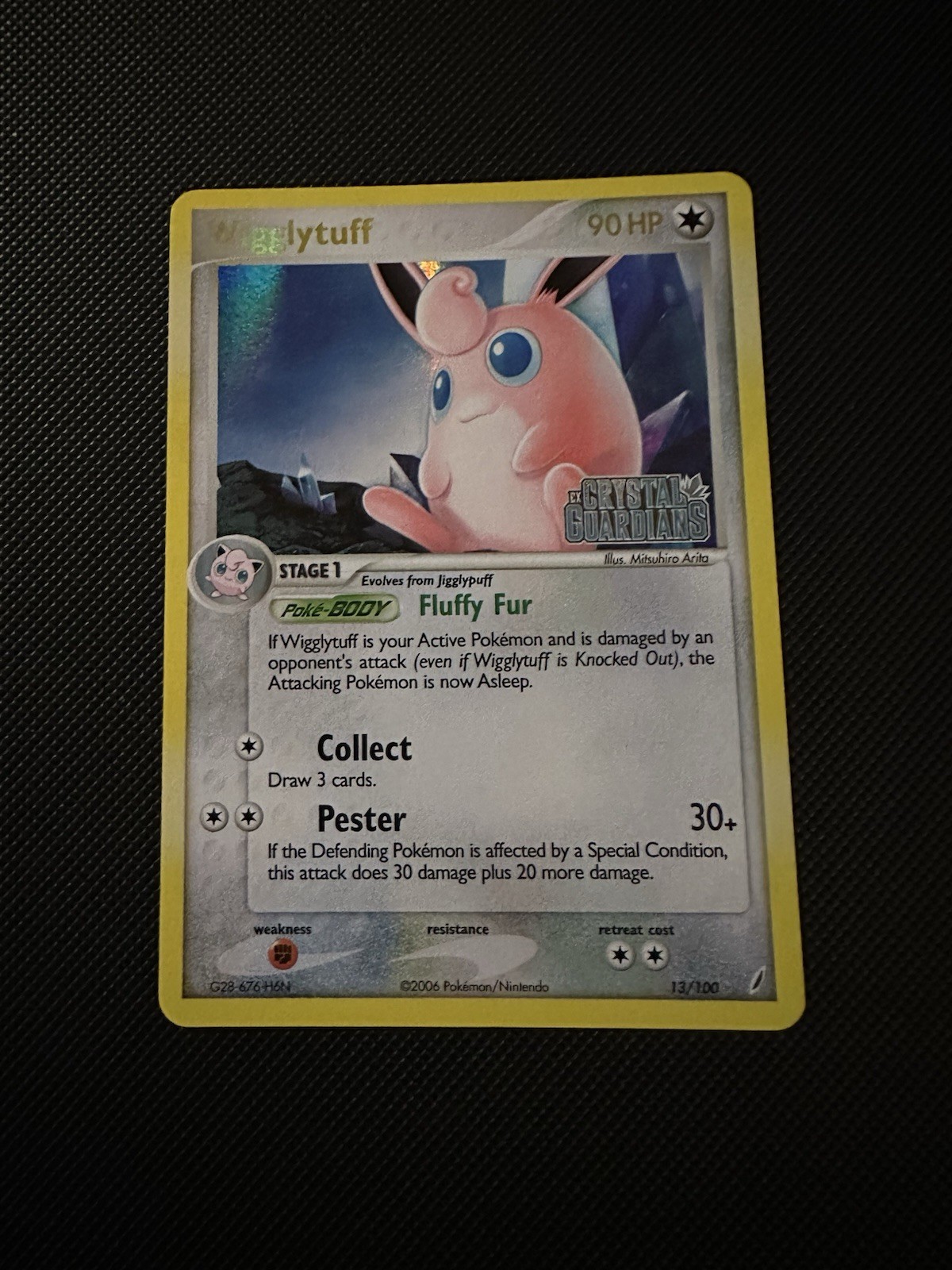 2006 Pokemon Crystal Guardians Stamped Holo 13/100 Wigglytuff NM