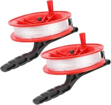 NUOBESTY 2Pcs Kite String with Reel Kite String Winder Kite Line Wheel Hand Flyi