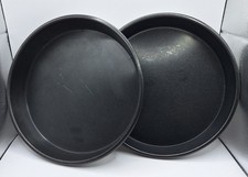 Wear-Ever Aluminum Round Cake Pan Non Stick Coated Black 9"x1.5" (Set Of 2)