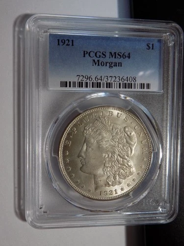 1921-P Morgan Silver Dollar - PCGS MS64 - Very Choice BU Coin!