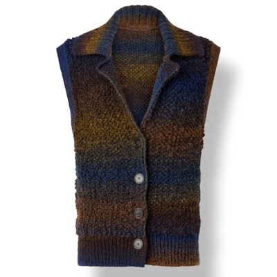Vanessa Bruno Chunky Wool Blend Nubby Sweater Vest Fleece Vest Size S Apres Ski
