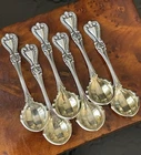 Set Six Rare Towle Old Colonial Sterling Silver Salt Spoon American 2.4” Mono D