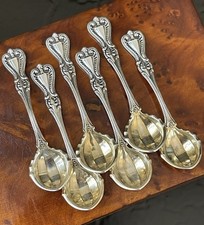 Set Six Rare Towle Old Colonial Sterling Silver Salt Spoon American 2.4 Mono D