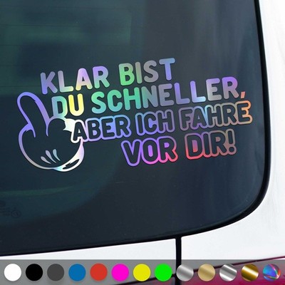 Clear You're Faster Sticker But I'm Driving In Front Of You Sticker Car Gift Idea