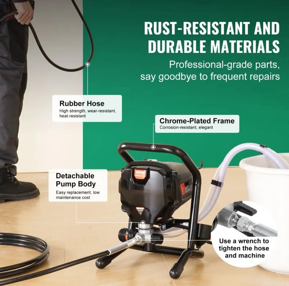 750W 950W Airless Paint Sprayer 3000 PSI High-Efficiency Electric Handheld - Image 3 of 4