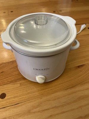 2 Quart Crock Pot with Lid White Tested and Working Slow Cooker