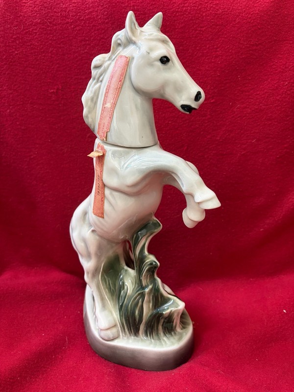 1962 Jim Beam Regal China Rearing Gray/White Horse Decanter