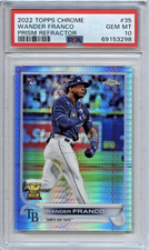 2022 Topps Chrome Wander Franco RC Prism Refractor Rookie #35 Rays PSA 10