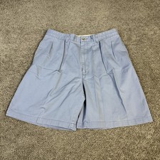 Vintage Polo Ralph Lauren Tyler Shorts Mens 38 Blue Pleated 9 In USA Made