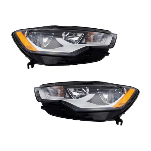 For Audi A6 Quattro 2012 Headlights Driver And Passenger Side Pair CAPA Halogen