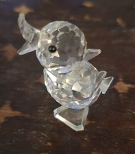 Swarovski Crystal Duck Figurine Small Standing Quacking Drake With Open Bill