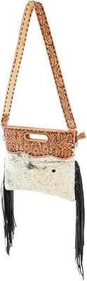 American Darling Hair-On Tooled Leather Clutch Purse - ADBGS146BKWBU