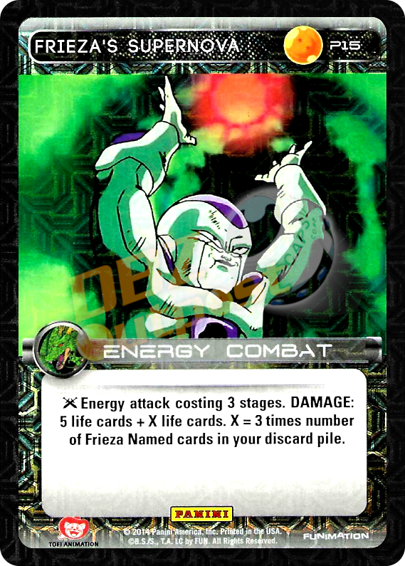 Dragon Ball Z DBZ TCG Panini Promo P15 Frieza's Supernova Foil