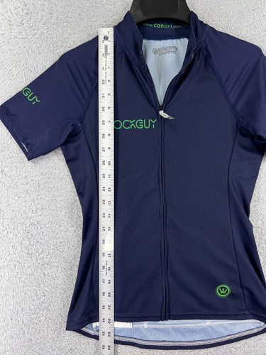 Canari Cycling Jersey Womens Small Blue Full Zip Polyester Pockets Sock Guy - Picture 12 of 15